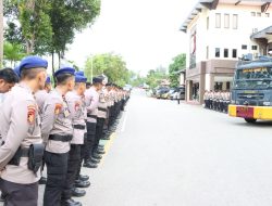 Apel Siaga Gabungan Polresta Barelang dan Polda Kepri dalam Rangka Antisipasi Gangguan Kamtibmas