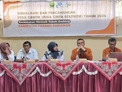 Perkuat Budaya Sadar Data, Pemkab Padang Pariaman dan BPS Canangkan Nagari Cantik