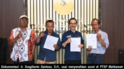Soegiharto Santoso Kembali Surati Ketua Mahkamah Agung Terkait Perkara Kasasi No. 431 K/TUN/2026 dan Infokan adanya 16 LP Perkara APKOMINDO