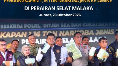 Sinergi Pemberantasan Narkoba, Area Terminal Penumpang milik Pelindo Regional 1 Dipilih Sebagai Lokasi Sandar Kapal Tangkapan dan Lokasi Pelaksanaan Konferensi Pers Kapolri
