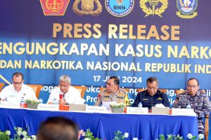 Kapolda Kepri Hadiri Pengungkapan Kasus Tindak Pidana Narkotika 106 Kg Sabu