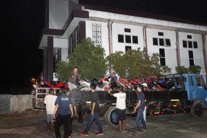 Kapolresta Barelang Pimpin Cipta Kondisi Amankan 115 Unit Sepeda Motor yang Menggunakan Knalpot Brong atau Tidak Sesuai Spesifikasi