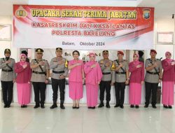 Kapolresta Barelang Pimpin Upacara Serah Terima Jabatan Kasat Reskrim dan Kasat Lantas Polresta Barelang