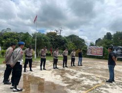Polresta Barelang Lakukan Pengamanan Kampanye Pasangan Calon Walikota di Lapangan Bola Sijantung Kec. Galang Kota Batam