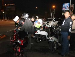 Rutin Lakukan Patroli, Polresta Barelang Bersama Polsek Jajaran Amankan 54 Unit Sepeda Motor yang Menggunakan Knalpot Brong atau Tidak Sesuai Spesifikasi