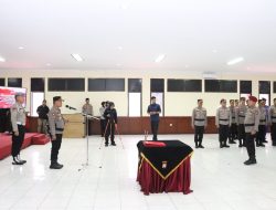 Kapolresta Barelang Pimpin Upacara Serah Terima Jabatan Kapolsek Galang serta Pelantikan Kapolsek Sei Beduk dan Kapolsek Kawasan Bandara Hang Nadim