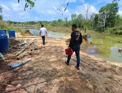 Satreskrim Polres Bintan Lakukan Pemeriksaan Lokasi Tambang Pasir Ilegal di Bintan