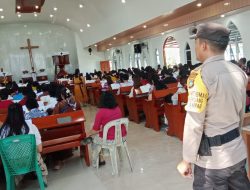 Pengamanan Ketat Polsek Batu Ampar Warnai Ibadah Paskah Umat Nasrani di Wilayah Barelang
