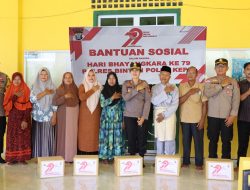 Jelang Hut Bhayangkara ke 79, Polres Bintan laksanakan bantuan sosial dan bakti kesehatan