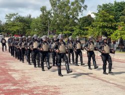 Sambut HUT Bhayangkara ke-79, Sat Samapta Polresta Barelang Gelar Lomba Pengendalian Massa (Dalmas)