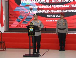 Kapolda Kepri Pimpin Upacara Pemuliaan Nilai Luhur Tribrata Sambut Hari Bhayangkara Ke – 79