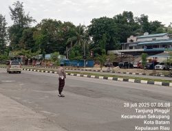 Polsek Kawasan Pelabuhan Gelar Strong Point di Sejumlah Titik Strategis Pelabuhan Kota Batam