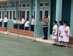 Bhabinkamtibmas Lubuk Baja Kota Jadi Pembina Upacara dan Beri Edukasi Anti-Bullying di SMK Advent