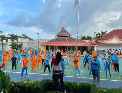 Jumat Sehat Ceria, Petugas dan Warga Binaan Rutan Batam Kompak Senam Pagi