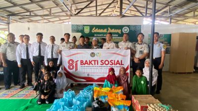 Semangat Kemerdekaan Hadirkan Kebahagiaan, Rutan Batam Bersama UPT Pemasyarakatan Se Kota Batam Berbagi Sembako Di Panti Asuhan Al Alif
