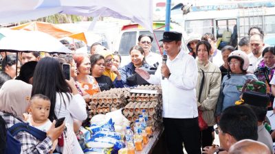 Tekan Inflasi dan Jaga Stabilitas Harga, Bupati Taput Buka Gerakan Pangan Murah di Pasar Tarutung ‎