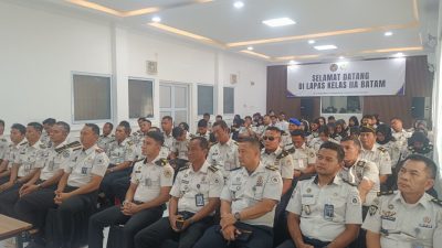 Lapas Kelas IIA Batam mengikuti pengarahan langsung dari Direktur Jenderal Pemasyarakatan (Dirjenpas) secara virtual