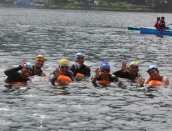 Dorong Sport Tourism Danau Toba, Bupati Taput Buka Tapanuli Highlands Festival 2026 dan Ikut Berenang Sibandang–Muara