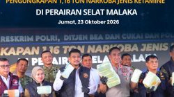 Sinergi Pemberantasan Narkoba, Area Terminal Penumpang milik Pelindo Regional 1 Dipilih Sebagai Lokasi Sandar Kapal Tangkapan dan Lokasi Pelaksanaan Konferensi Pers Kapolri