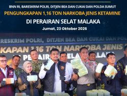 Sinergi Pemberantasan Narkoba, Area Terminal Penumpang milik Pelindo Regional 1 Dipilih Sebagai Lokasi Sandar Kapal Tangkapan dan Lokasi Pelaksanaan Konferensi Pers Kapolri